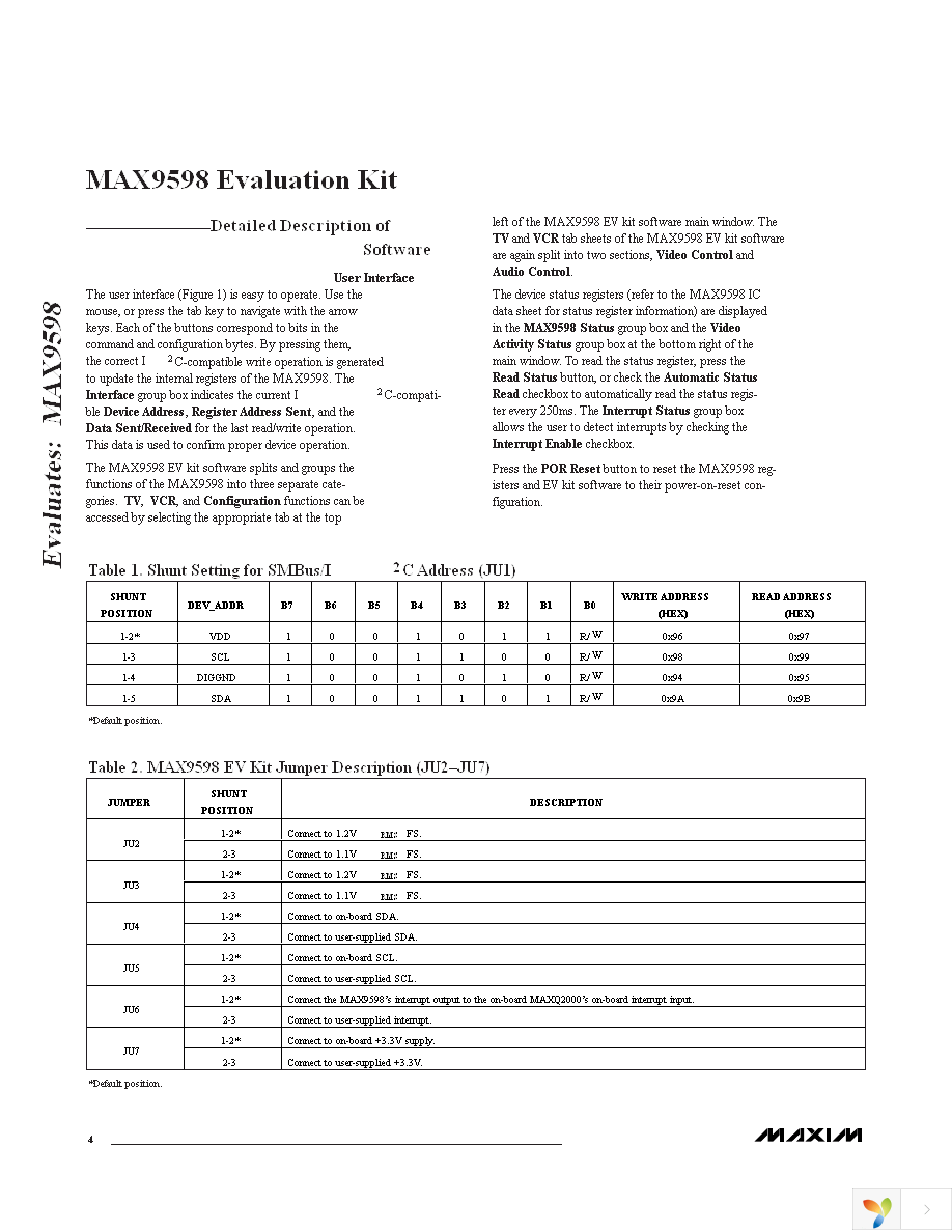 MAX9598EVKIT+ Page 4