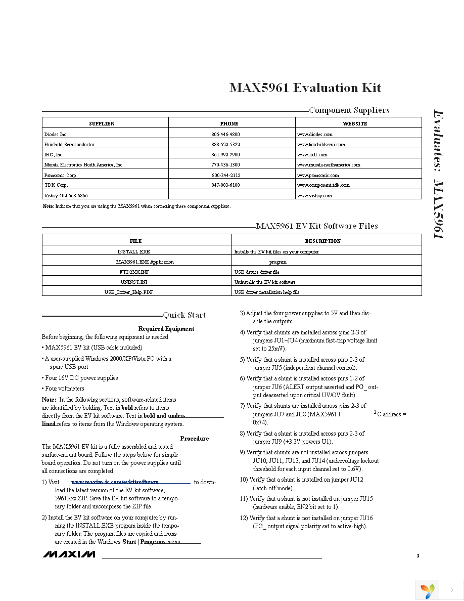 MAX5961EVKIT+ Page 3