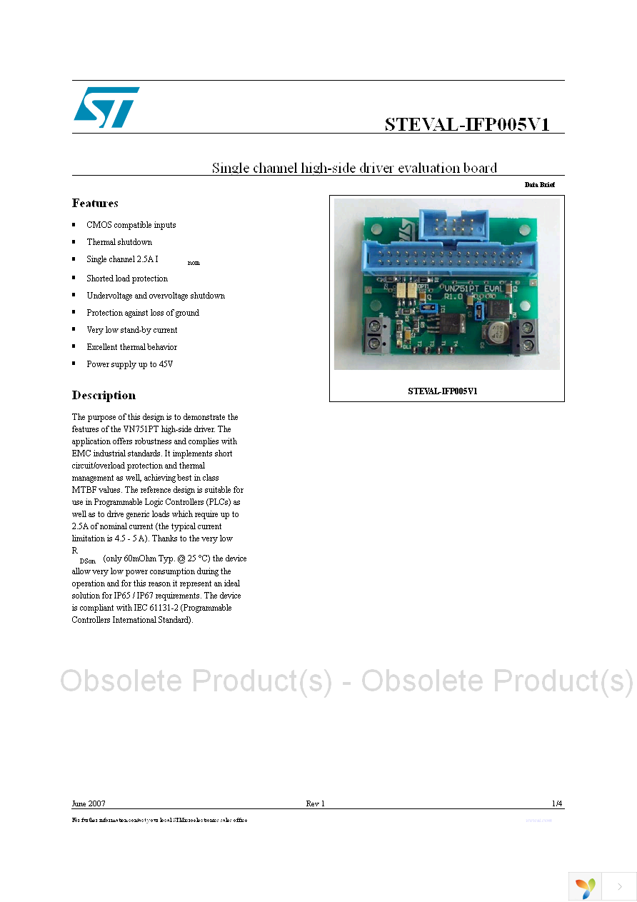 STEVAL-IFP005V1 Page 1