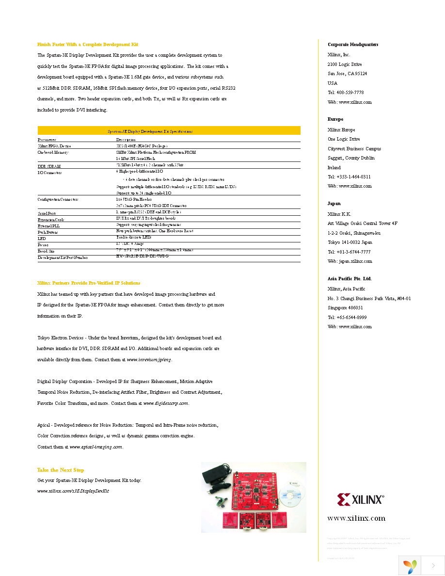 HW-SPAR3E-DISP-DK-UNI-G Page 2