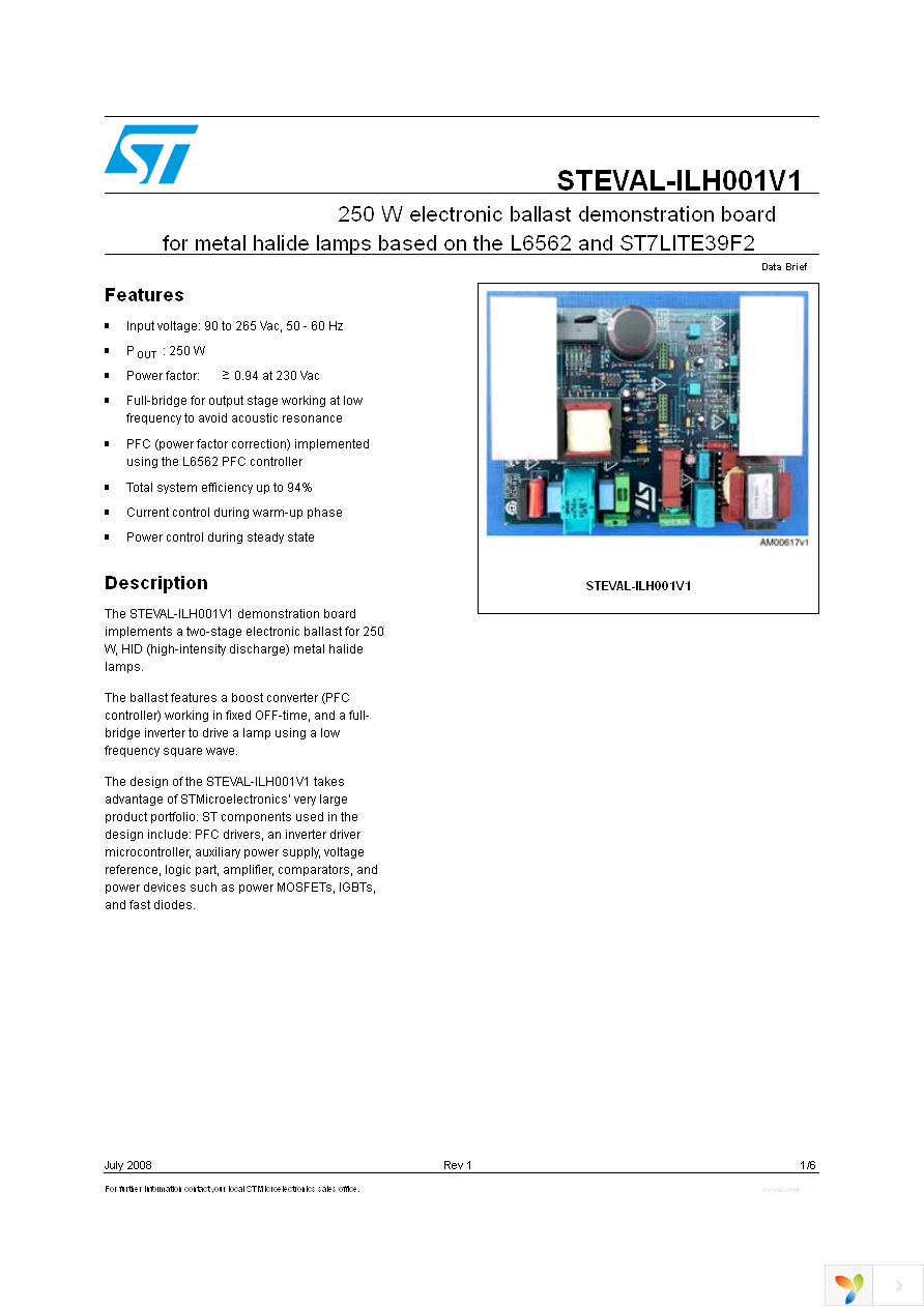 STEVAL-ILH001V1 Page 1