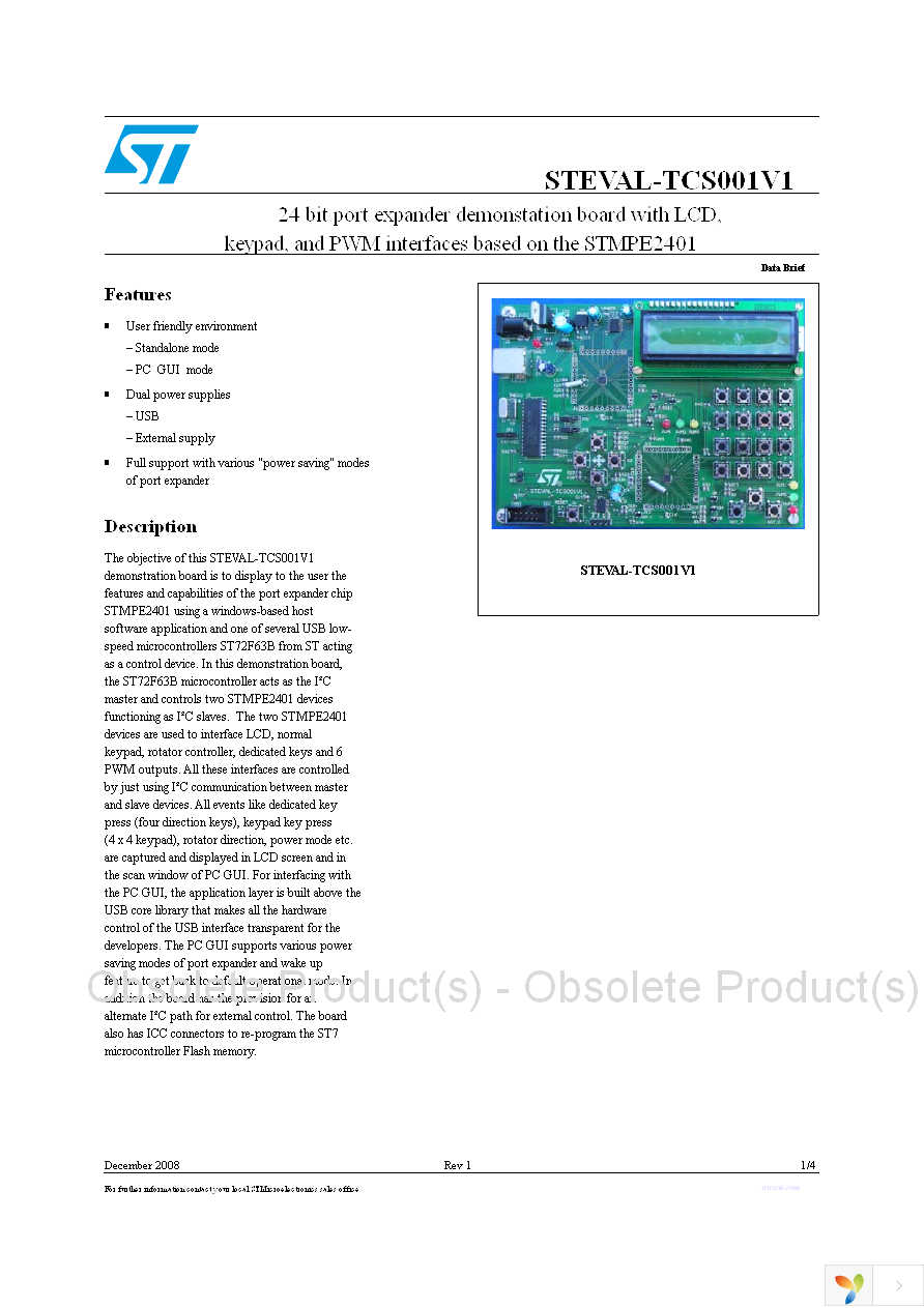 STEVAL-TCS001V1 Page 1