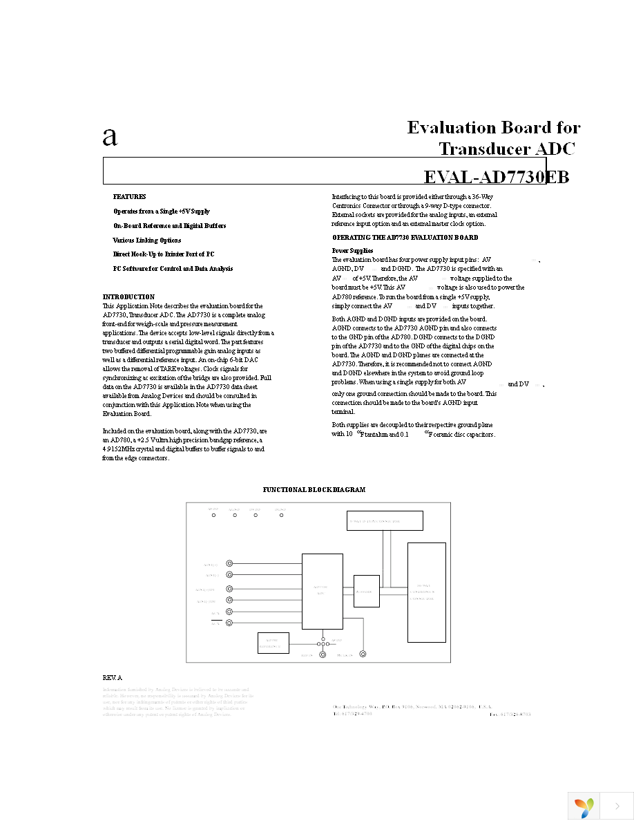 EVAL-AD7730EBZ Page 1