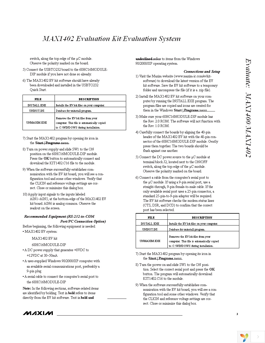 MAX1402EVKIT Page 3