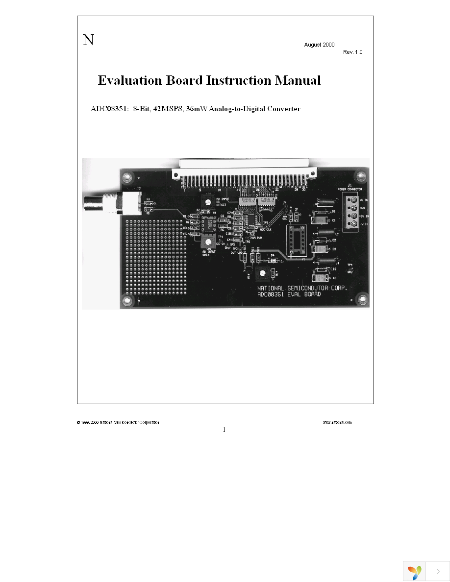 ADC08351EVAL Page 1