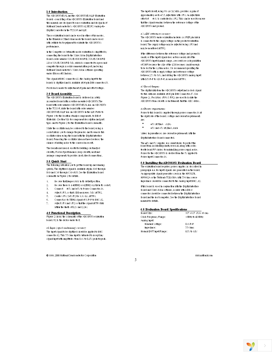ADC08351EVAL Page 5