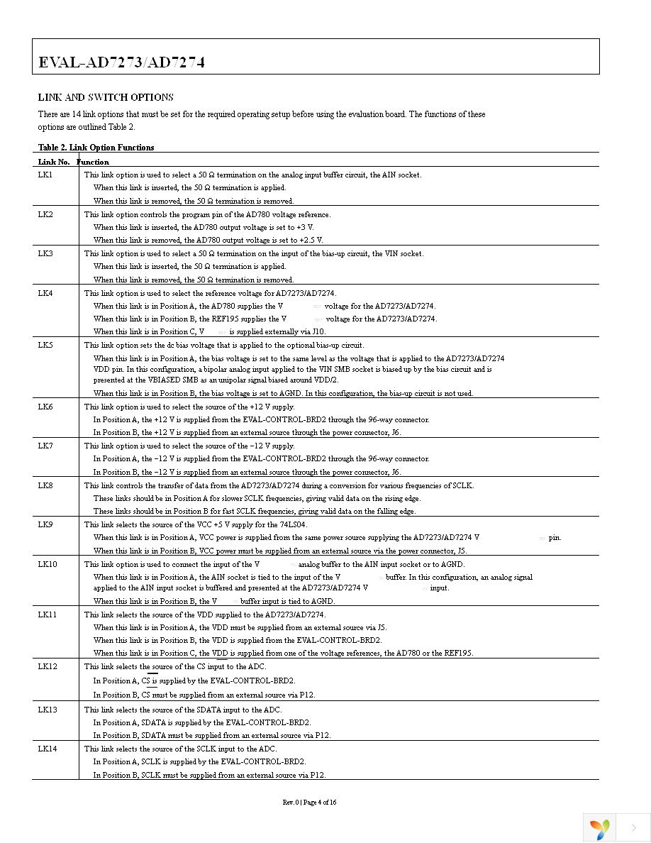 EVAL-AD7274CBZ Page 4