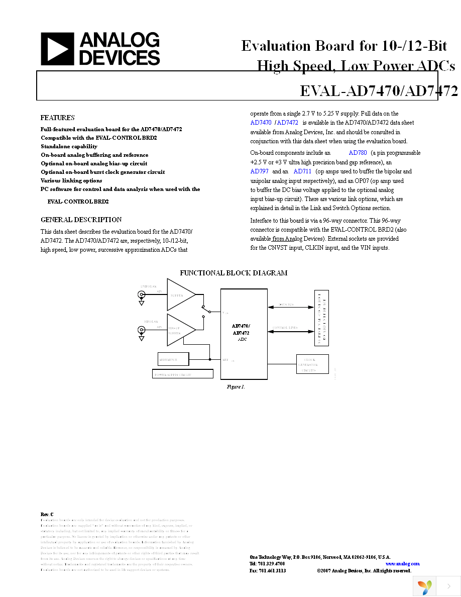 EVAL-AD7472CBZ Page 1