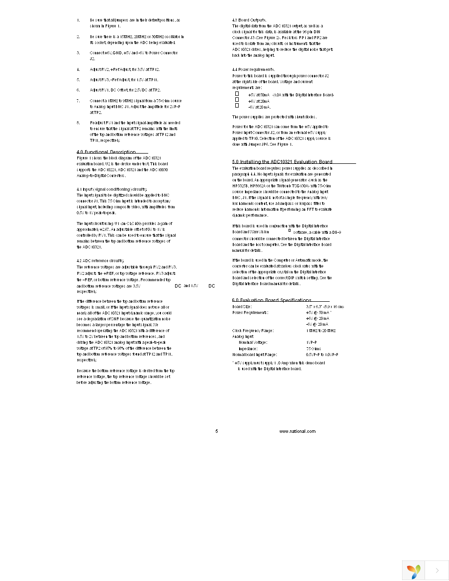 ADC10030EVAL Page 5
