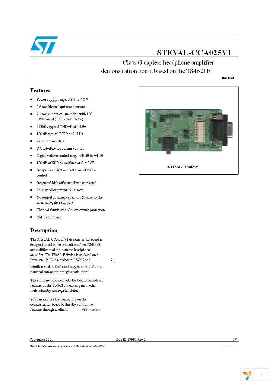 STEVAL-CCA025V1 Page 1