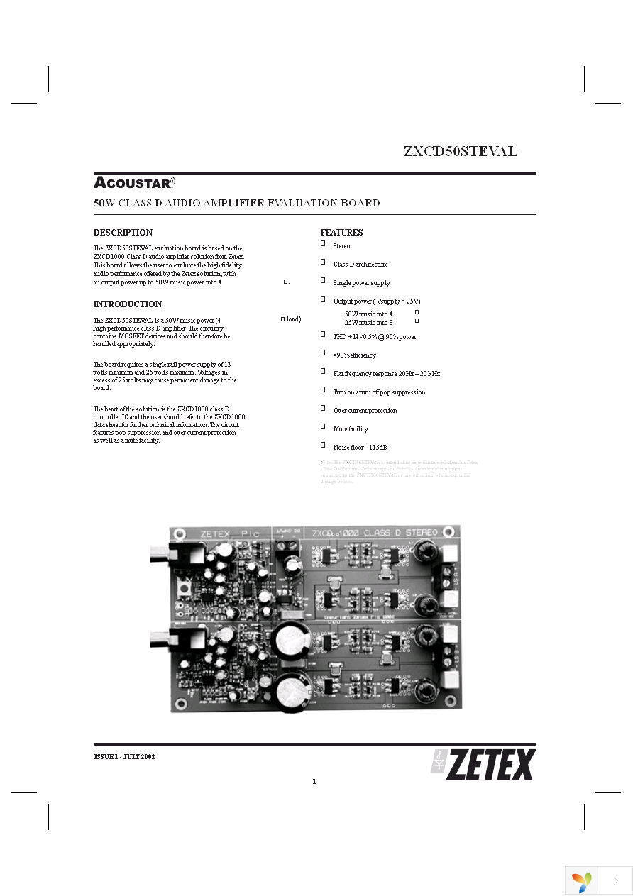 ZXCD50STEVAL Page 1
