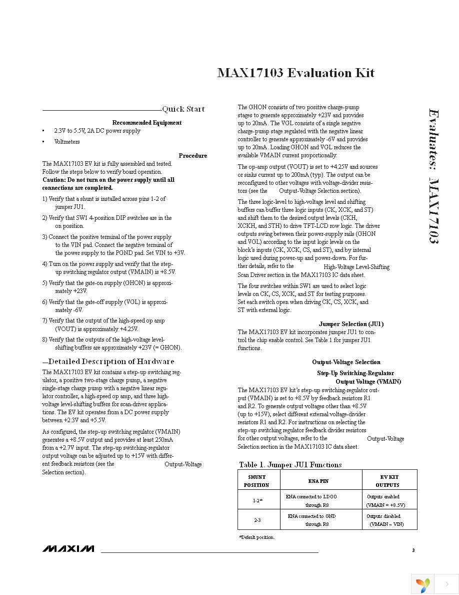 MAX17103EVKIT+ Page 3