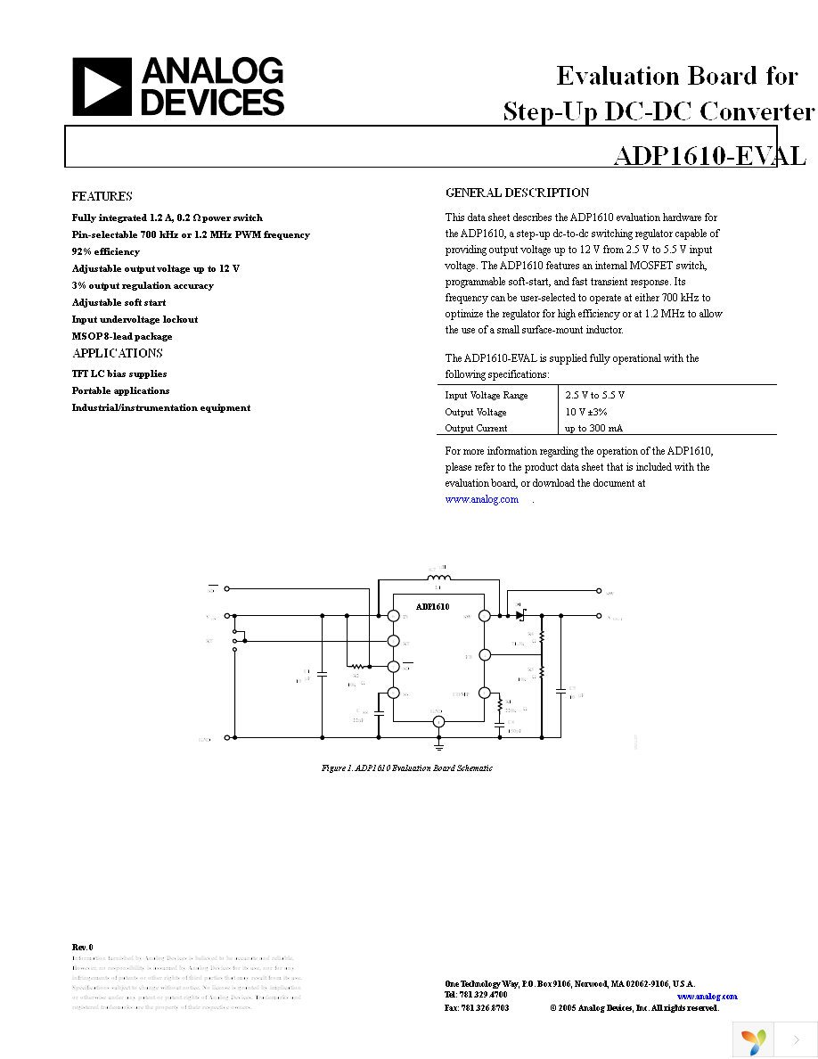 ADP1610-EVALZ Page 1