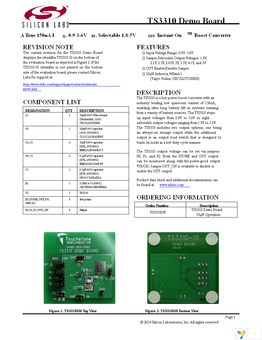 TS3310DB Page 1