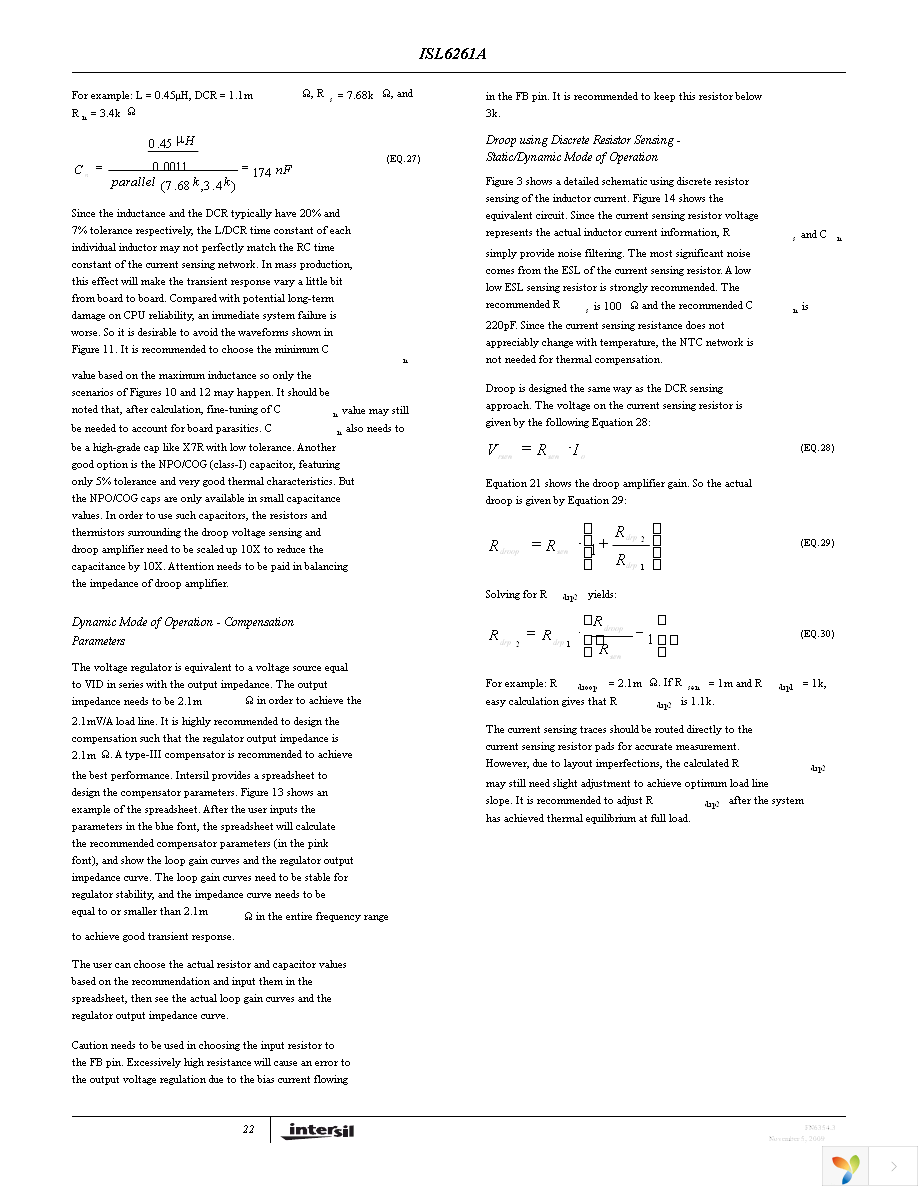 ISL6261AEVAL2Z Page 22