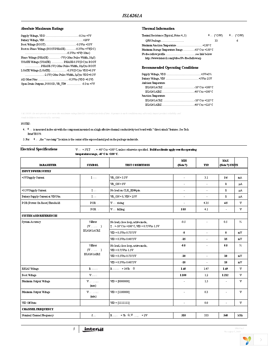 ISL6261AEVAL2Z Page 3