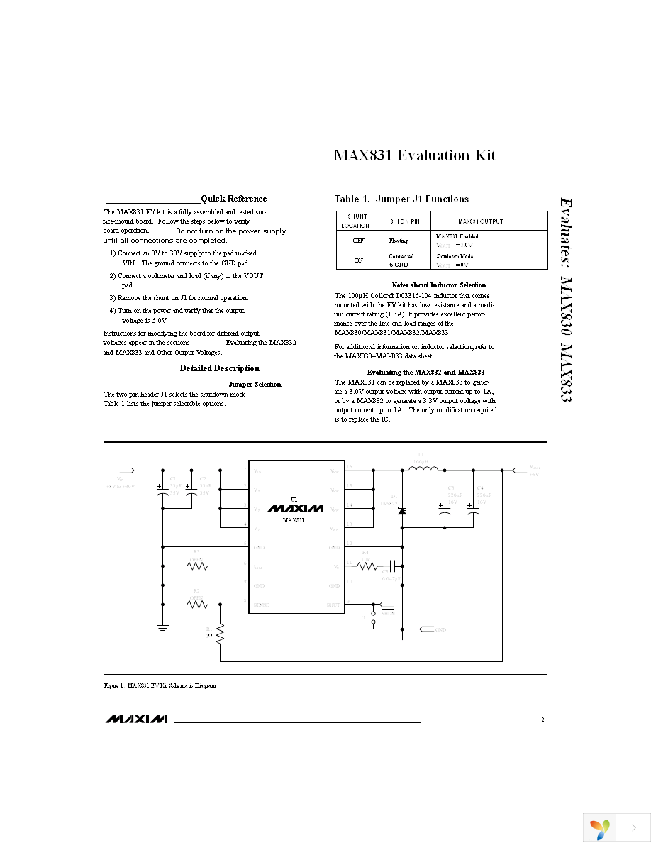 MAX831EVKIT-SO Page 3