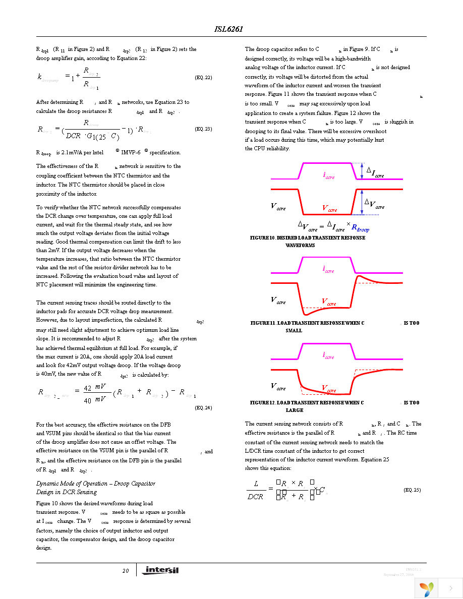 ISL6261EVAL1Z Page 20