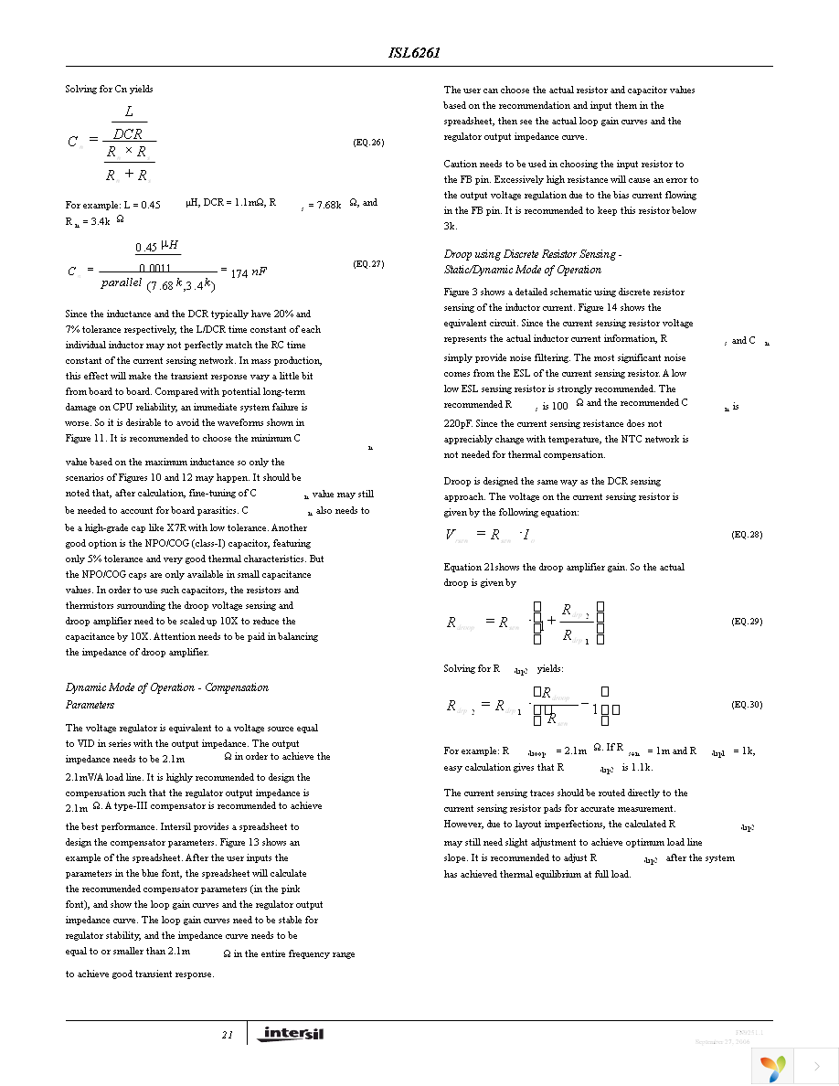 ISL6261EVAL1Z Page 21