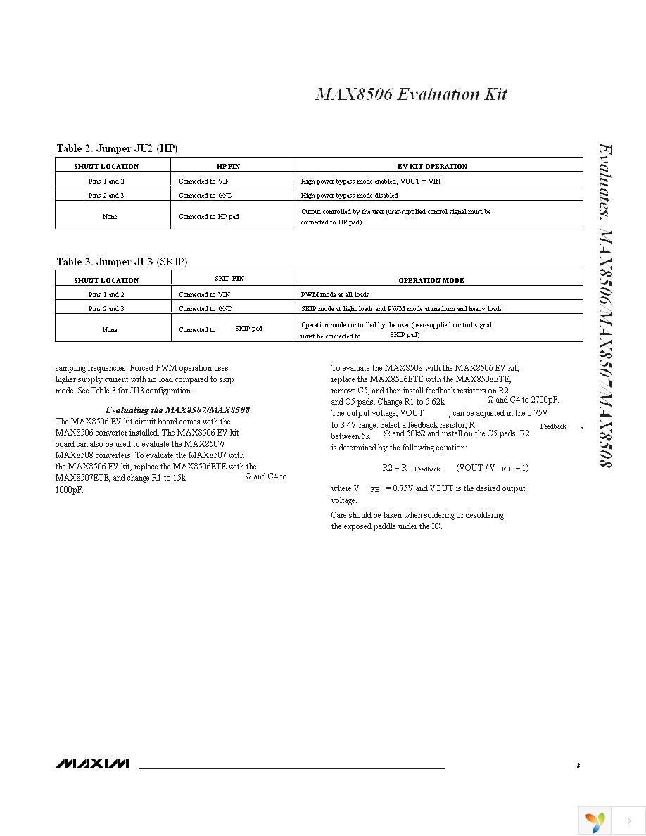 MAX8506EVKIT Page 3