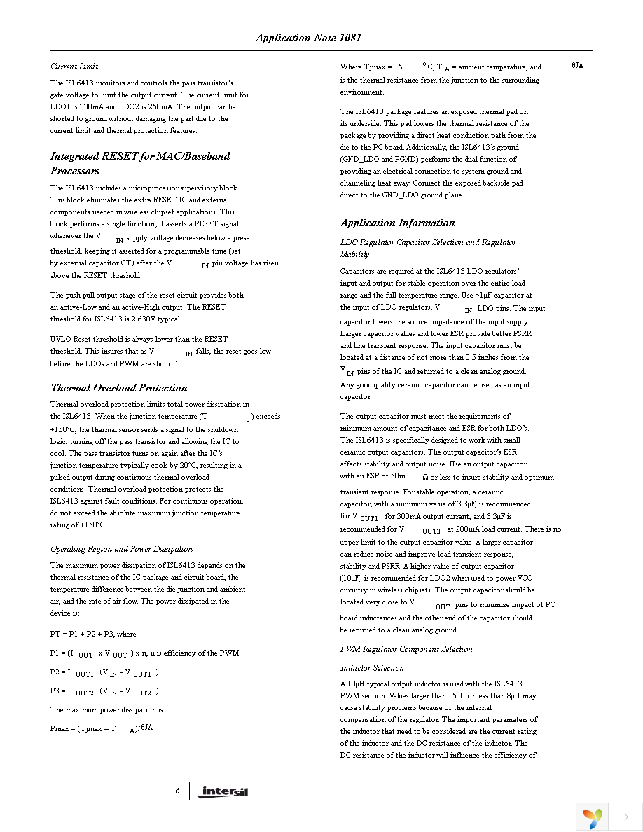 ISL6413EVAL1 Page 6