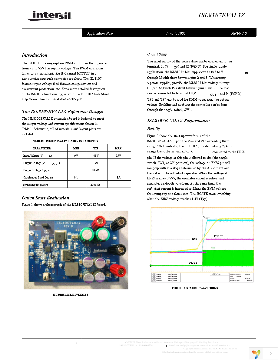 ISL8107EVAL1Z Page 1