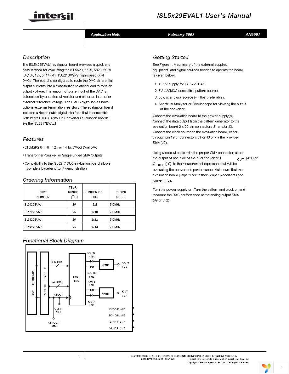 ISL5729EVAL1 Page 1