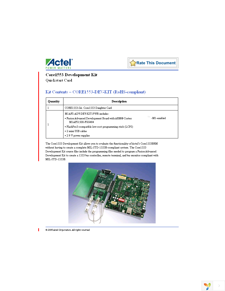 CORE1553-DEV-KIT-2 Page 1