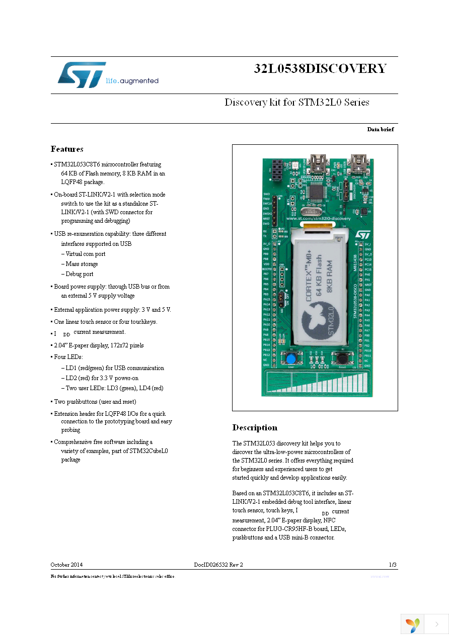 STM32L0538-DISCO Page 1