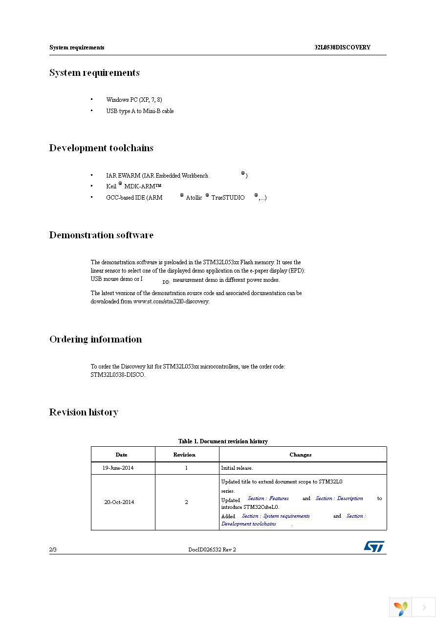 STM32L0538-DISCO Page 2