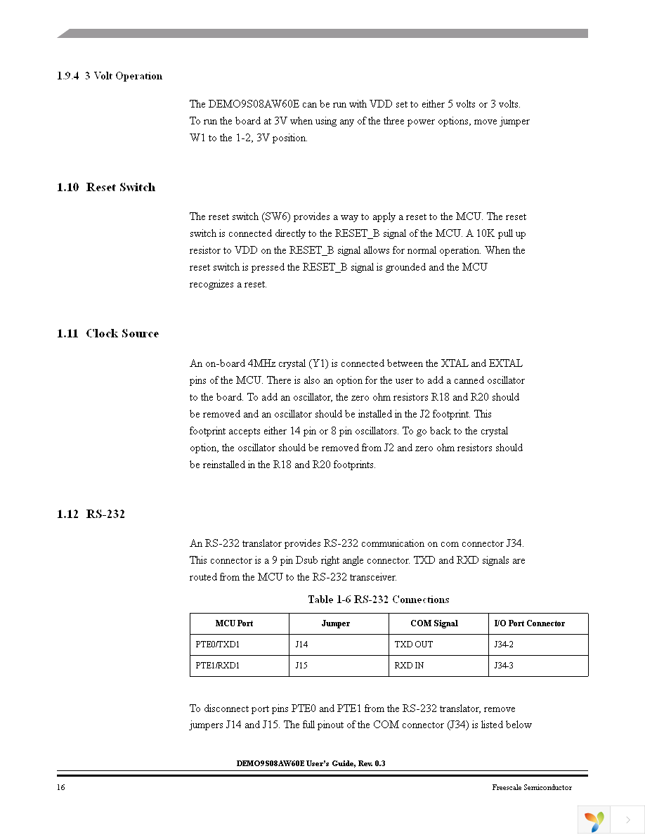 DEMO9S08AW60E Page 16