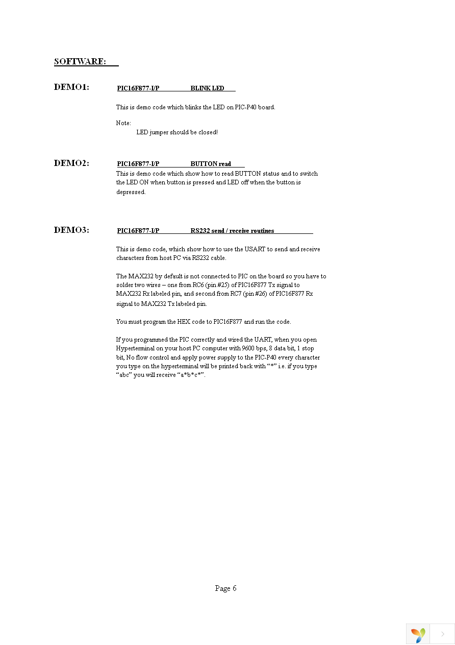 PIC-P40-20MHZ Page 6