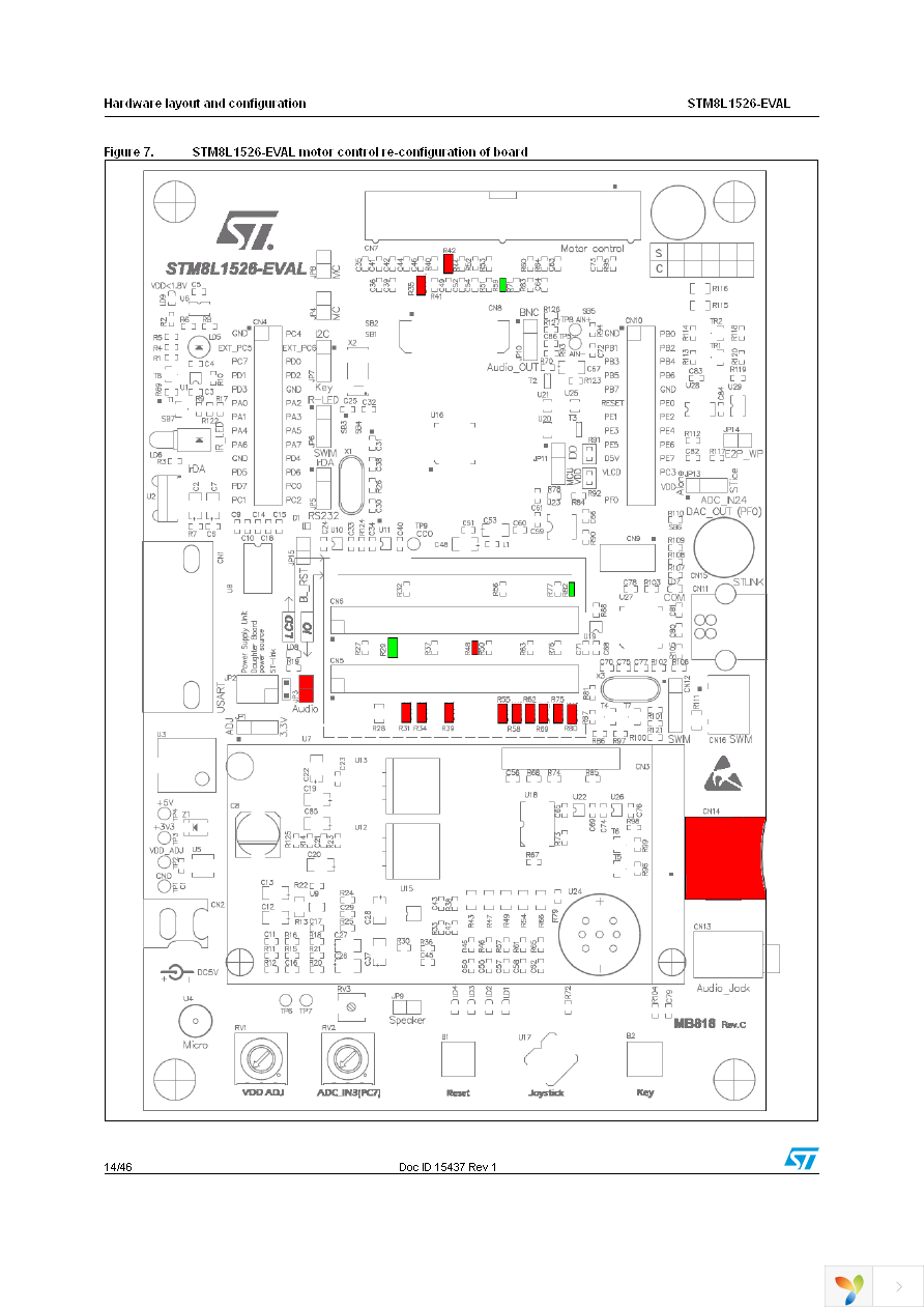 STM8L1526-EVAL Page 14