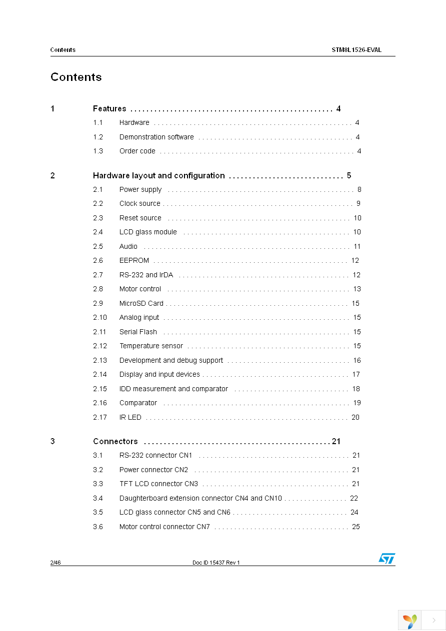 STM8L1526-EVAL Page 2