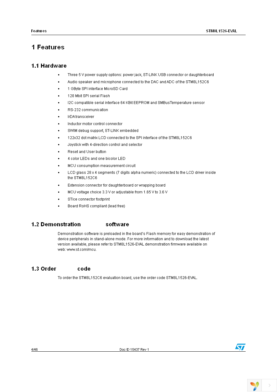 STM8L1526-EVAL Page 4