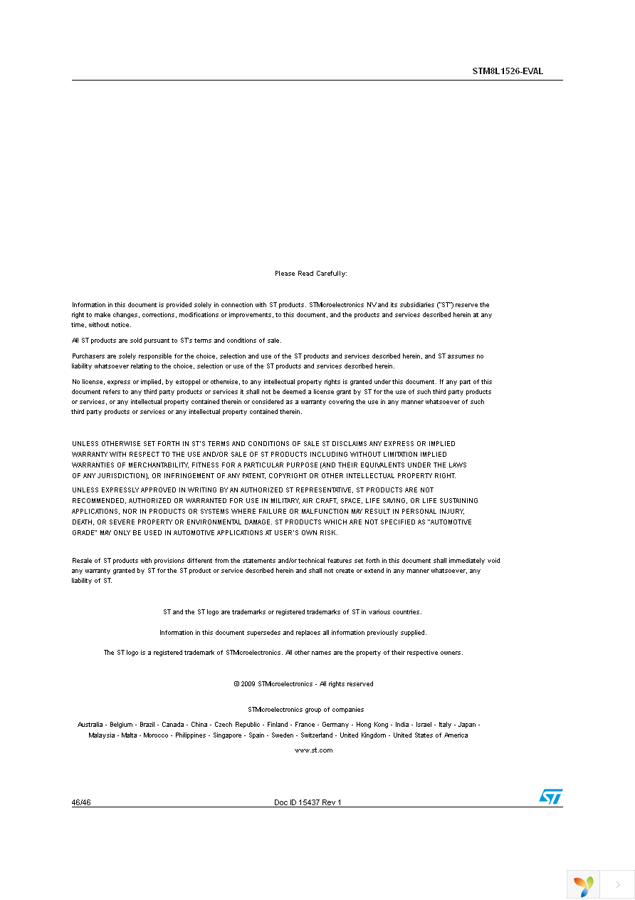 STM8L1526-EVAL Page 46