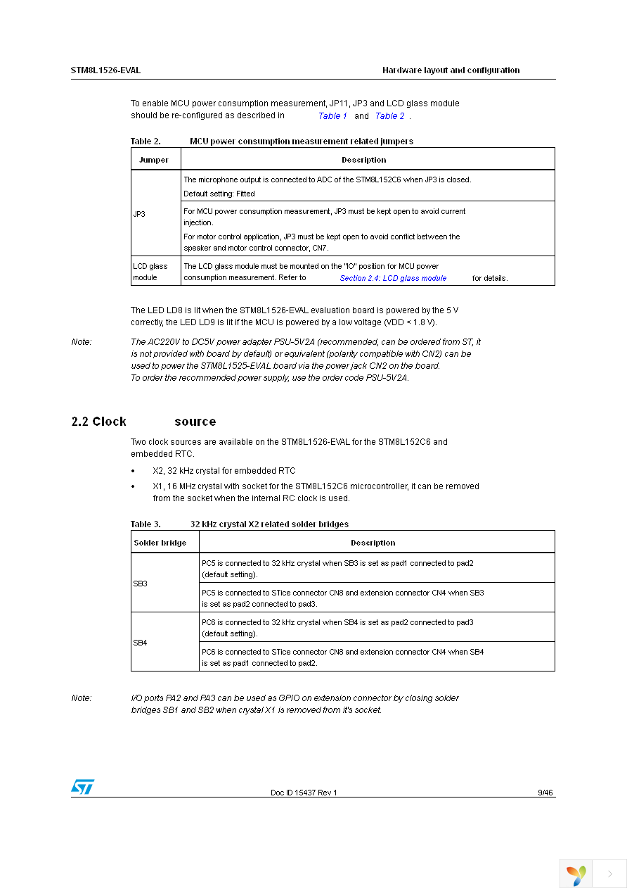 STM8L1526-EVAL Page 9