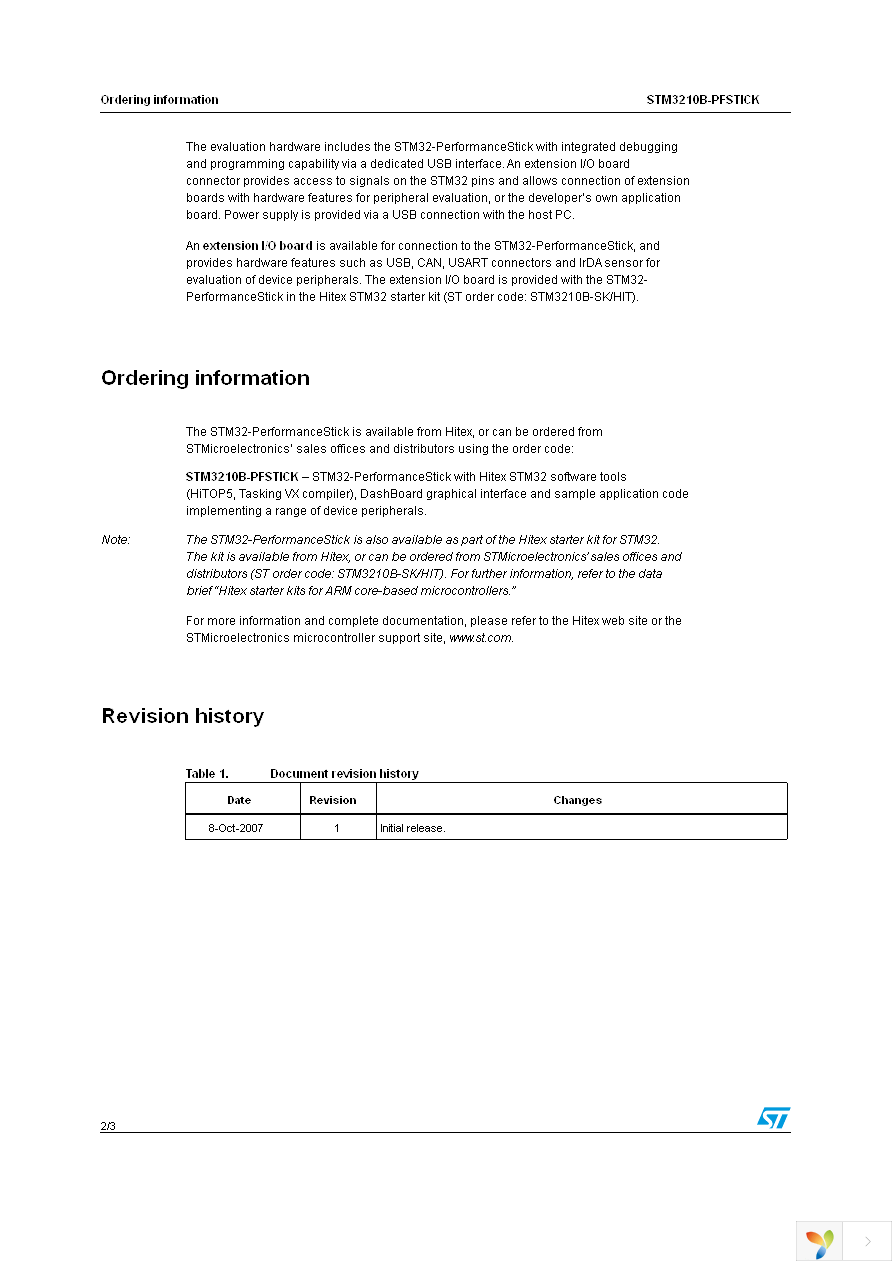 STM3210B-PFSTICK Page 2