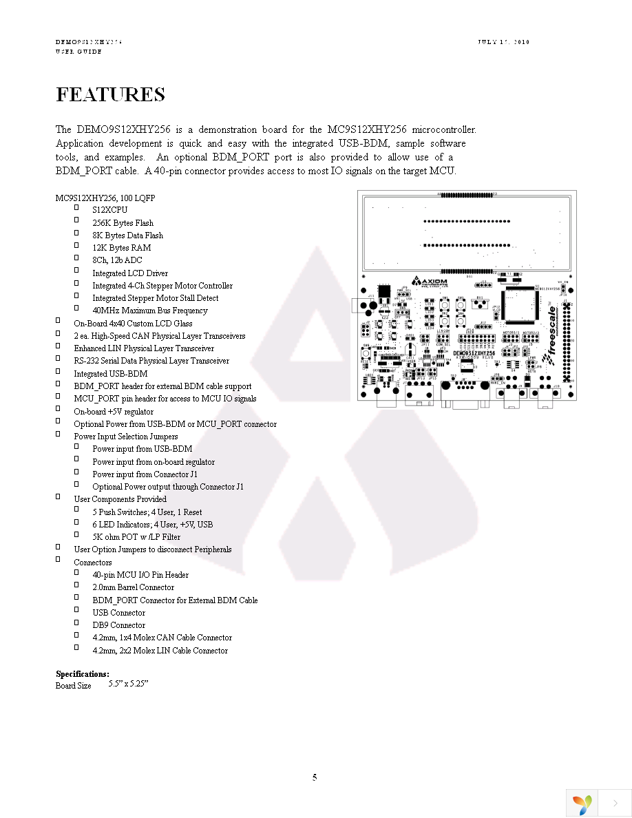 DEMO9S12XHY256 Page 5