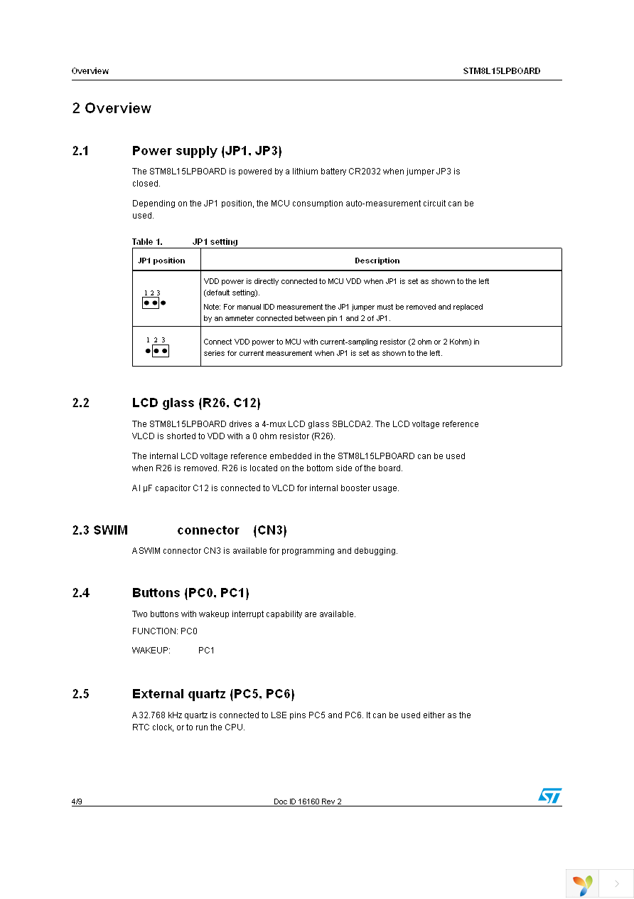 STM8L15LPBOARD Page 4