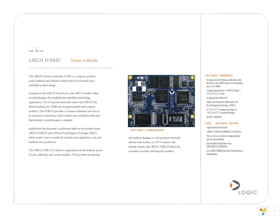 MIMX31CSOMCR Page 1