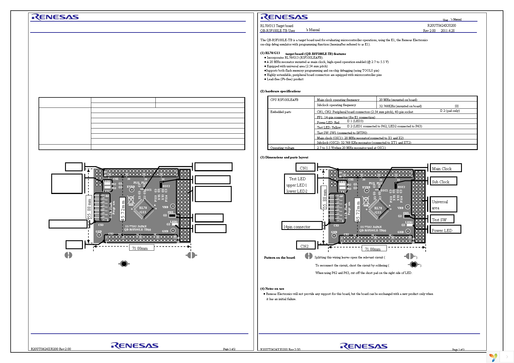 QB-R5F100LE-TB Page 1