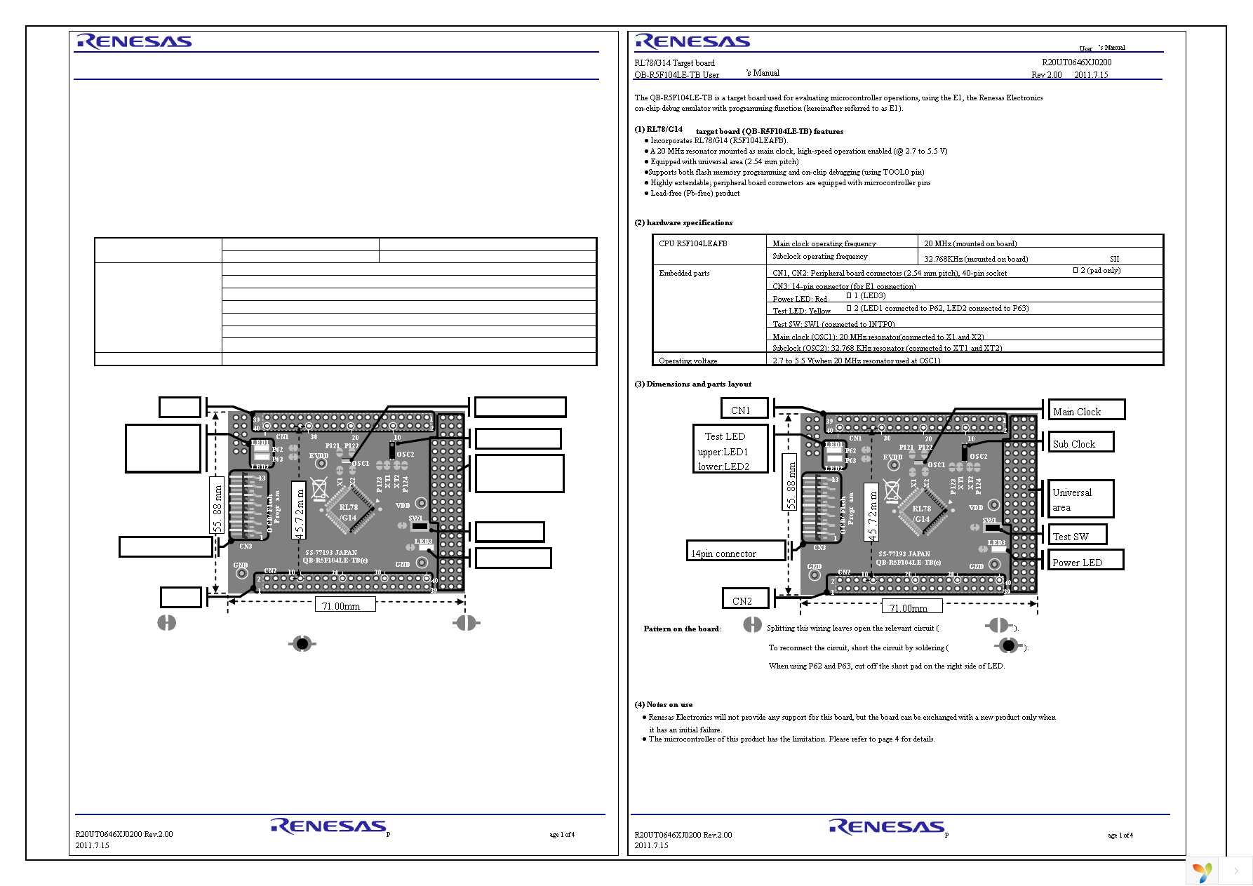 QB-R5F104LE-TB Page 1