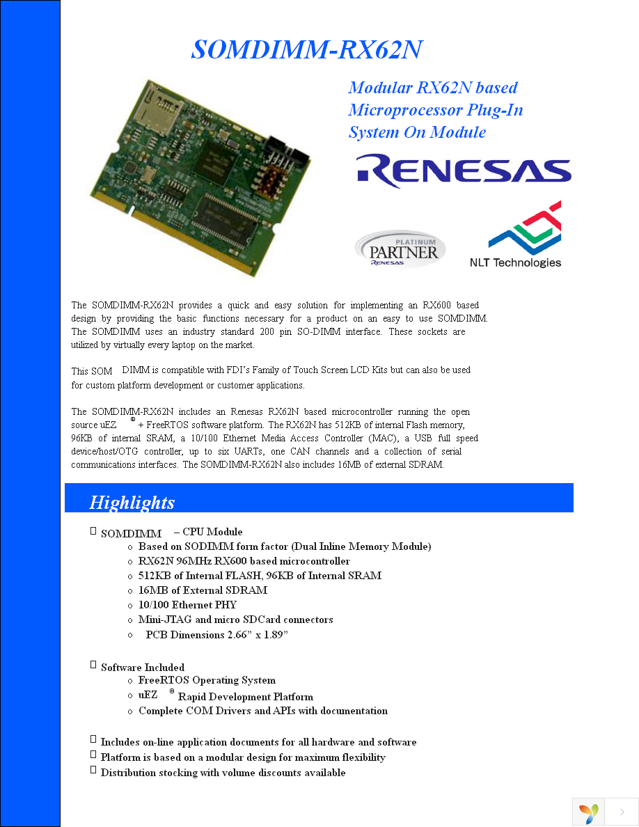 SOMDIMM-RX62N Page 1