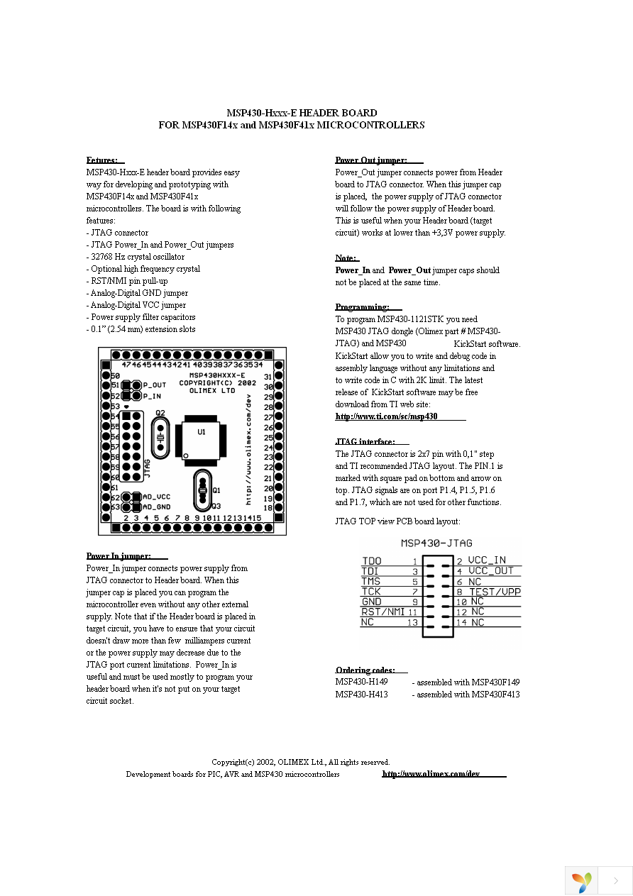 MSP430-H1611 Page 1