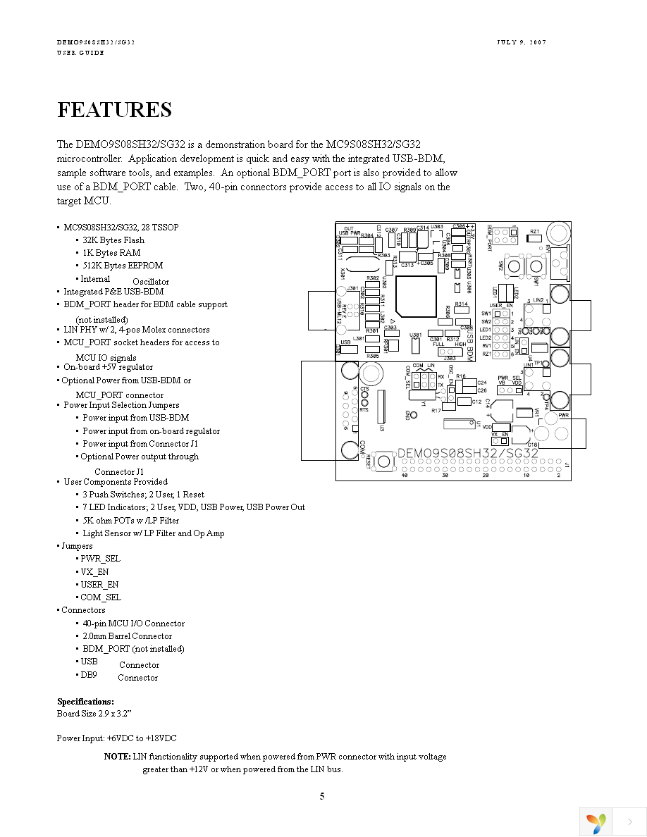 DEMO9S08SH32 Page 5