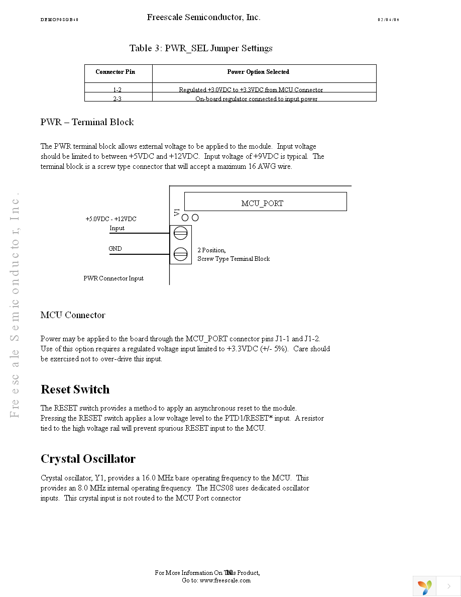 DEMO9S08RG60E Page 10