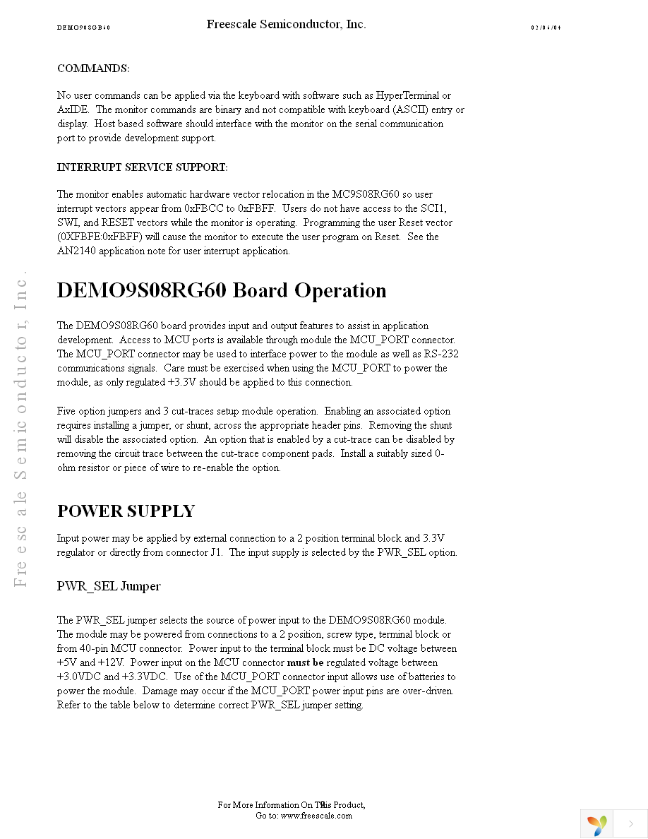 DEMO9S08RG60E Page 9