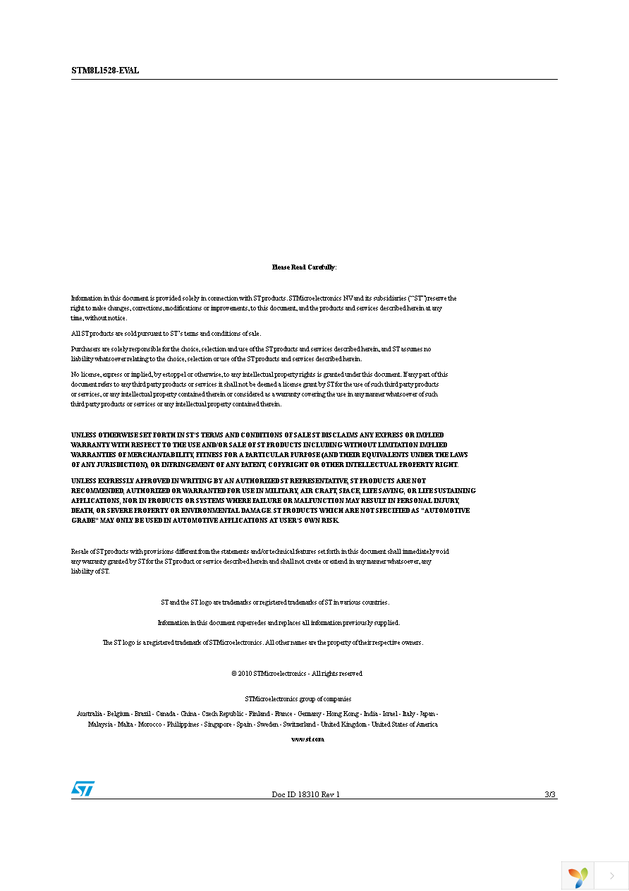 STM8L1528-EVAL Page 3