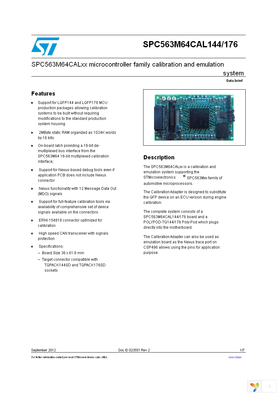 SPC563M64CAL176 Page 1